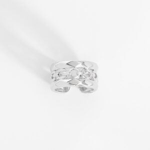 Anillo ajustable en baño de platino de alta calidad