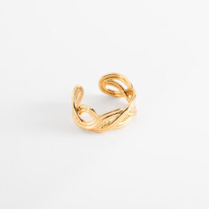 Anillo ajustable con diseño entrelazado