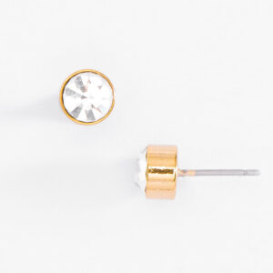 Aretes de poste con cristal facetado