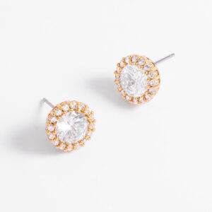 Aretes con poste y diamonice® en tono cristal