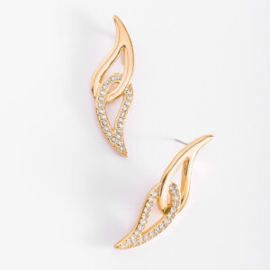 Aretes en baño de oro 18k con diseño marquesa