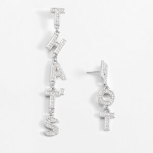 Aretes largos paris NICE con baño de platino