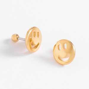 Aretes de poste de carita feliz