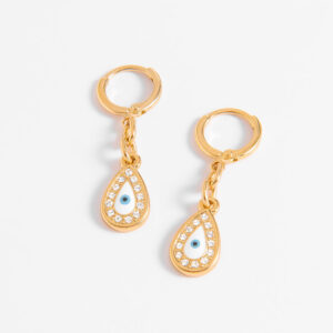 Aretes en baño de oro en forma de gota
