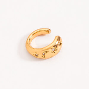 Ear cuff con motivos celestes