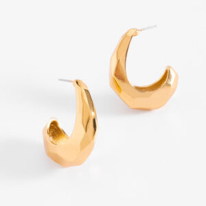 Aretes arracadas en baño de oro diseño clásico y moderno