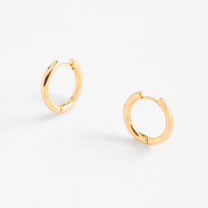 Aretes arracada de poste clásicos con baño de oro