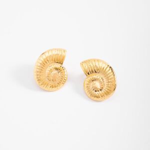 Aretes de clip con diseño de caracol