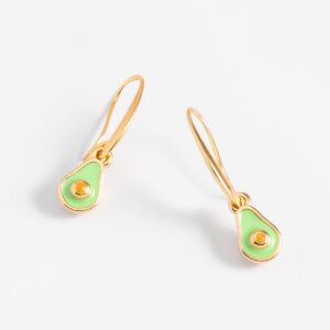 Aretes de garfio con diseño de aguacate