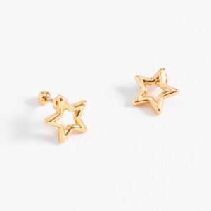 Aretes de poste de estrella para niña