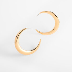 Aretes arracadas de baño de oro con diseño de luna creciente