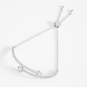 Brazalete ajustable con elegantes dijes de triángulo