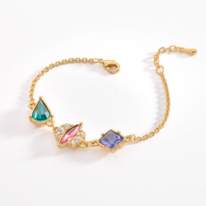 Pulsera vibrante con piedras en colores vibrantes