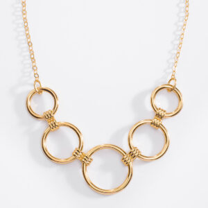 Collar de oro elegante con extensión ideal para regalo