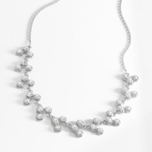 Collar baño de platino piedras cristal