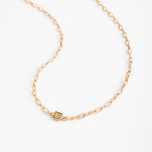 Collar en baã±o de oro para hombre con eslabones