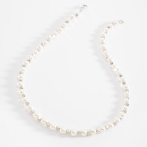 Collar de perlas cream con baño de platino 50 cm