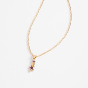 Collar de estrellas moradas