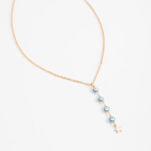 Collar con dijes de ojo turco y estrella