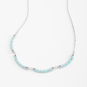 Collar gargantilla con esmalte turquesa