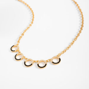Gargantilla de eslabones con charms circulares