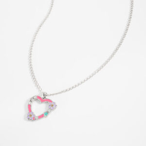 Gargantilla de corazón multicolor para niña