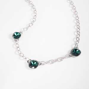 Collar gargantilla con piedras verdes