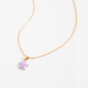 Collar con dije de estrella morada