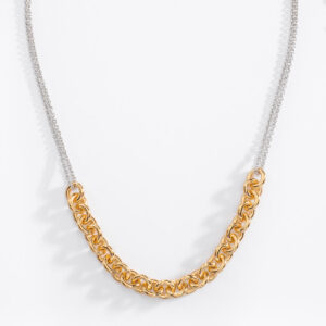 Collar dorado y plateado 42cm extensible 10cm