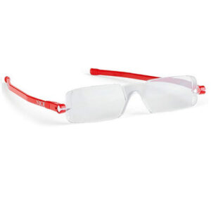 Lentes de lectura rectangulares rojos