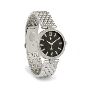 Reloj automático platino y negro