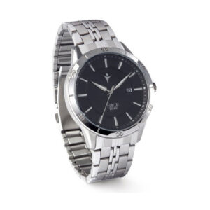 Reloj con correa de acero inoxidable y estilo elegante