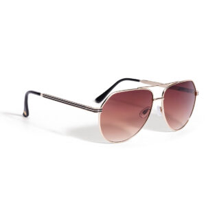 Lentes de sol aviador en tono dorado